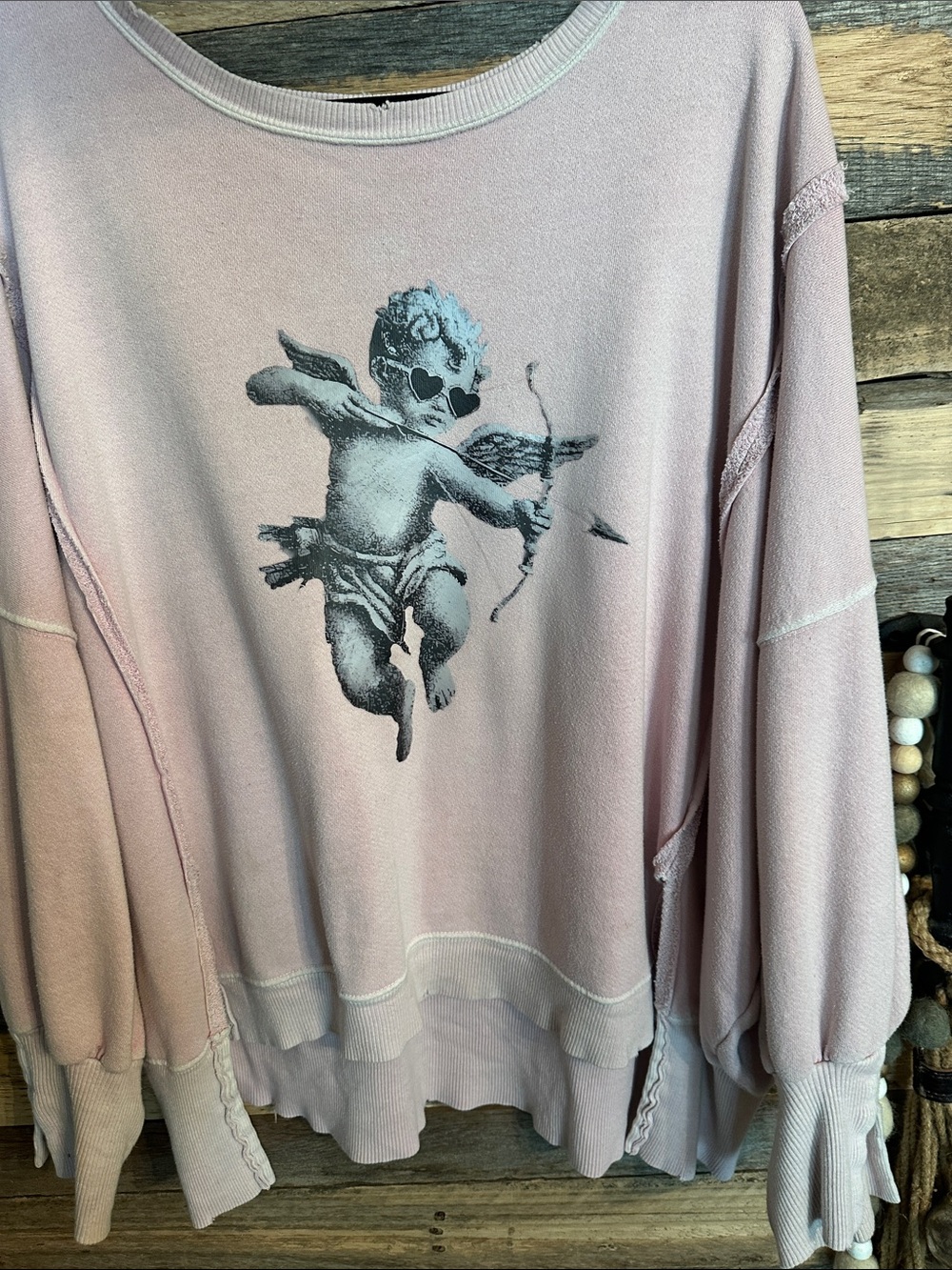 We the free Pink Cherub Camden free people custom
